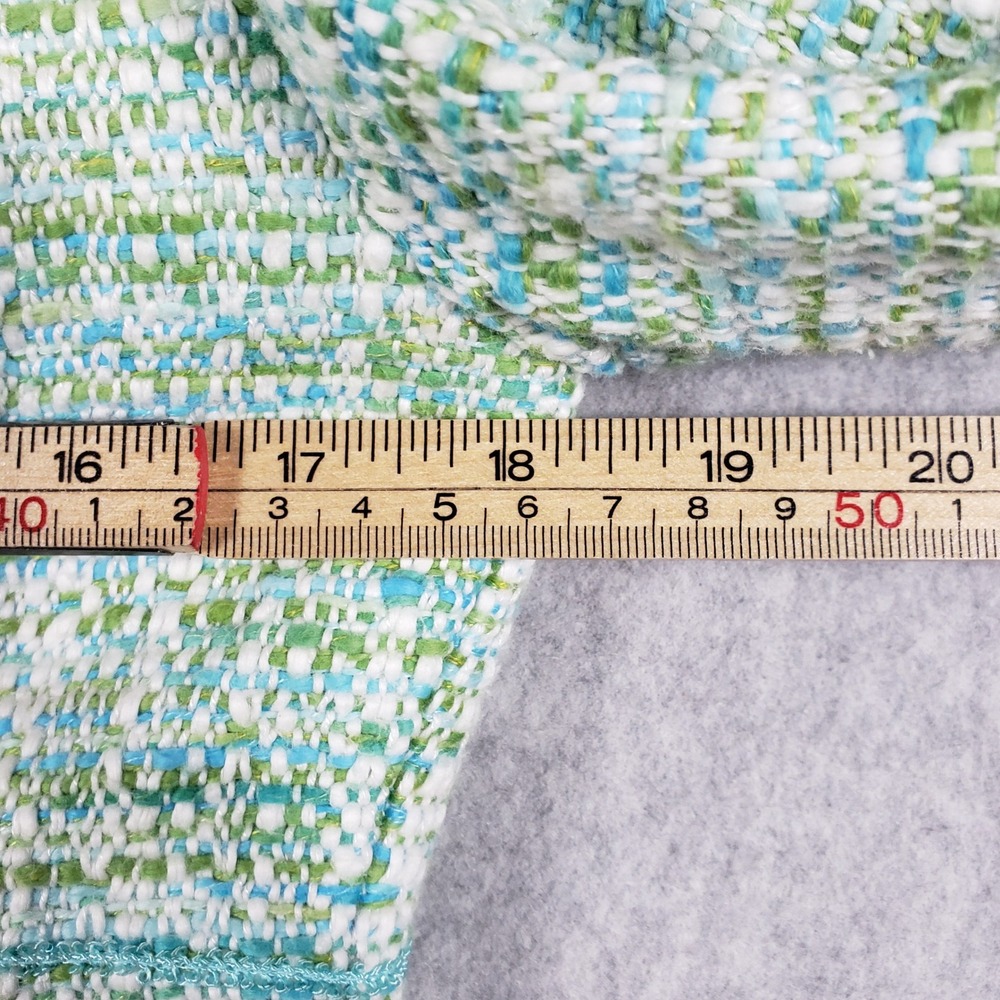 Valerie Stevens 8 P Tweed Skirt Suit Set Mint Blue Green Wool Blend Glamouratti - Picture 7 of 16